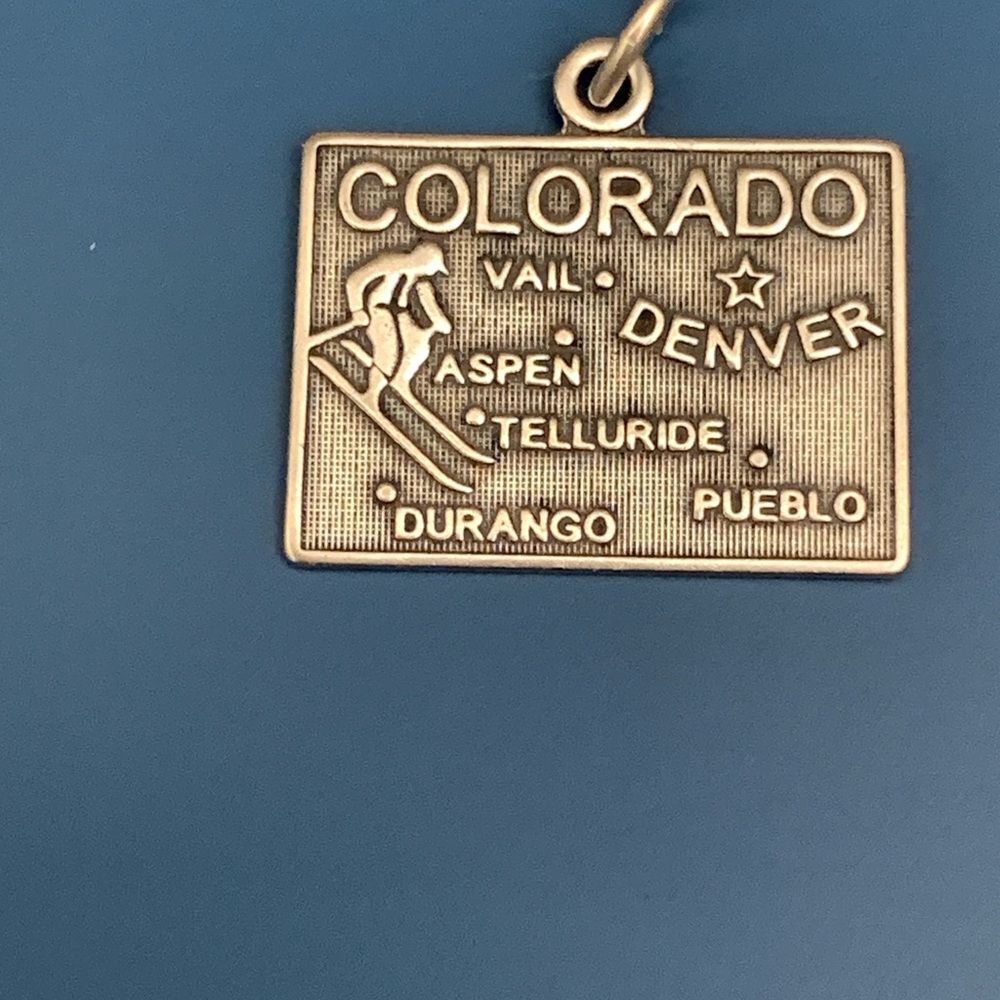 .925 Colorado State Sterling Silver Jewelry Charm #travel #ski #Durango